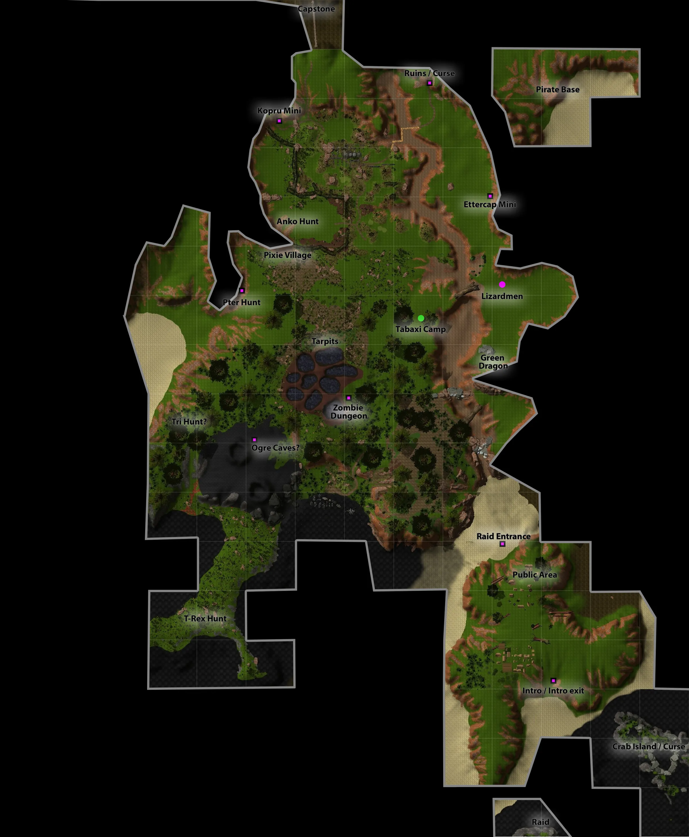 Isle of Dread biome and camp plan